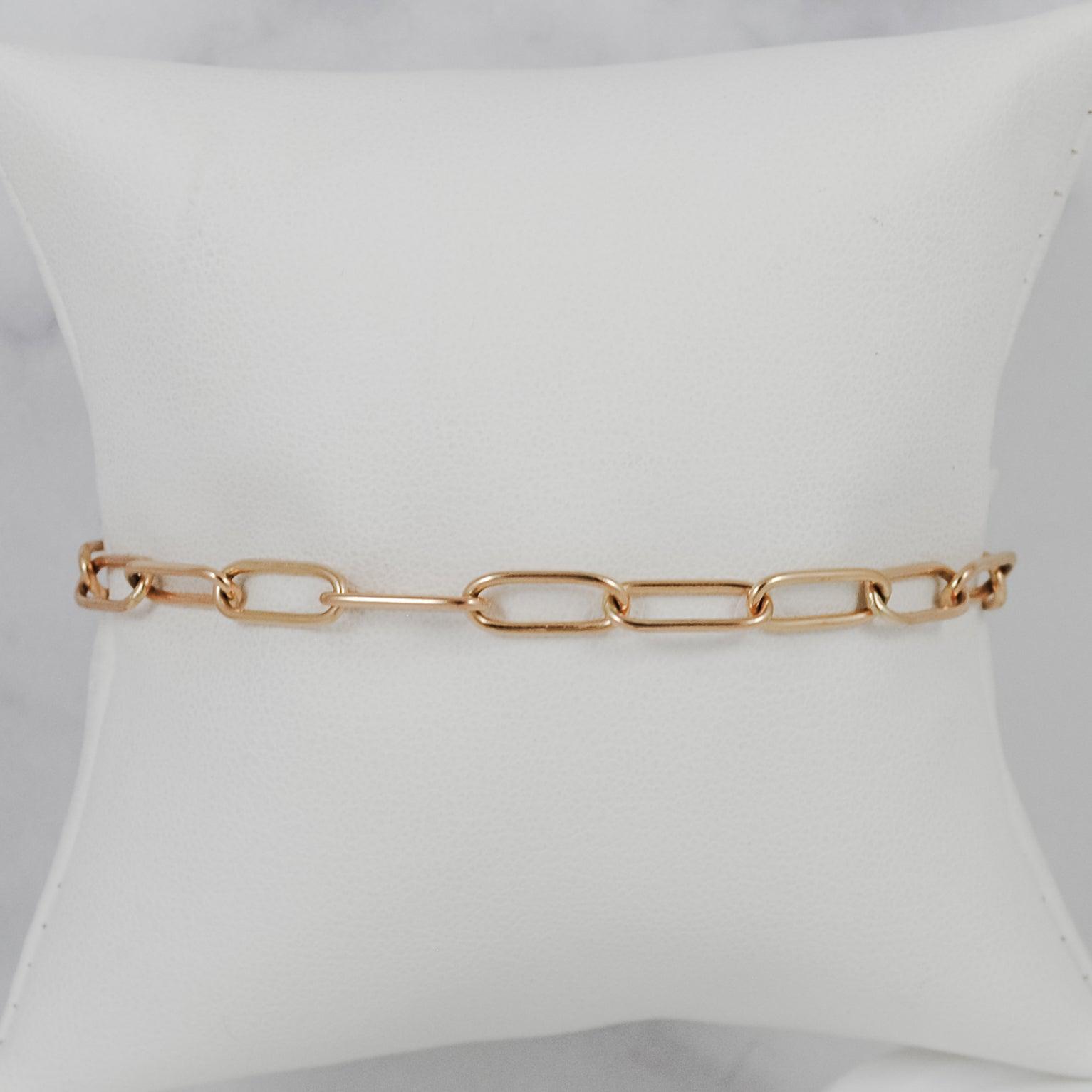 Petite Paperclip Chain Bracelet GoldFilled Cameron Kruse