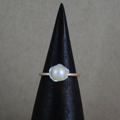 Oyster Pearl Ring - mixed metals-Cameron Kruse