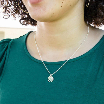 Hammered Halo Pendant - Sterling Silver-Cameron Kruse