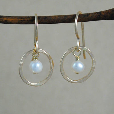Pearl Halo Earrings - gold-filled-Cameron Kruse