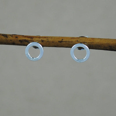 Extra Small Circle Studs - sterling silver-Cameron Kruse